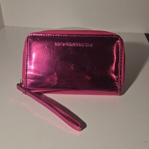 Victoria's Secret Metallic Hot Pink Wristlet